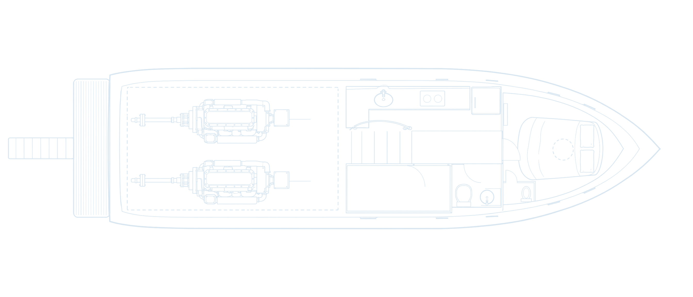 Lower deck plan of SIMONA, seen from above