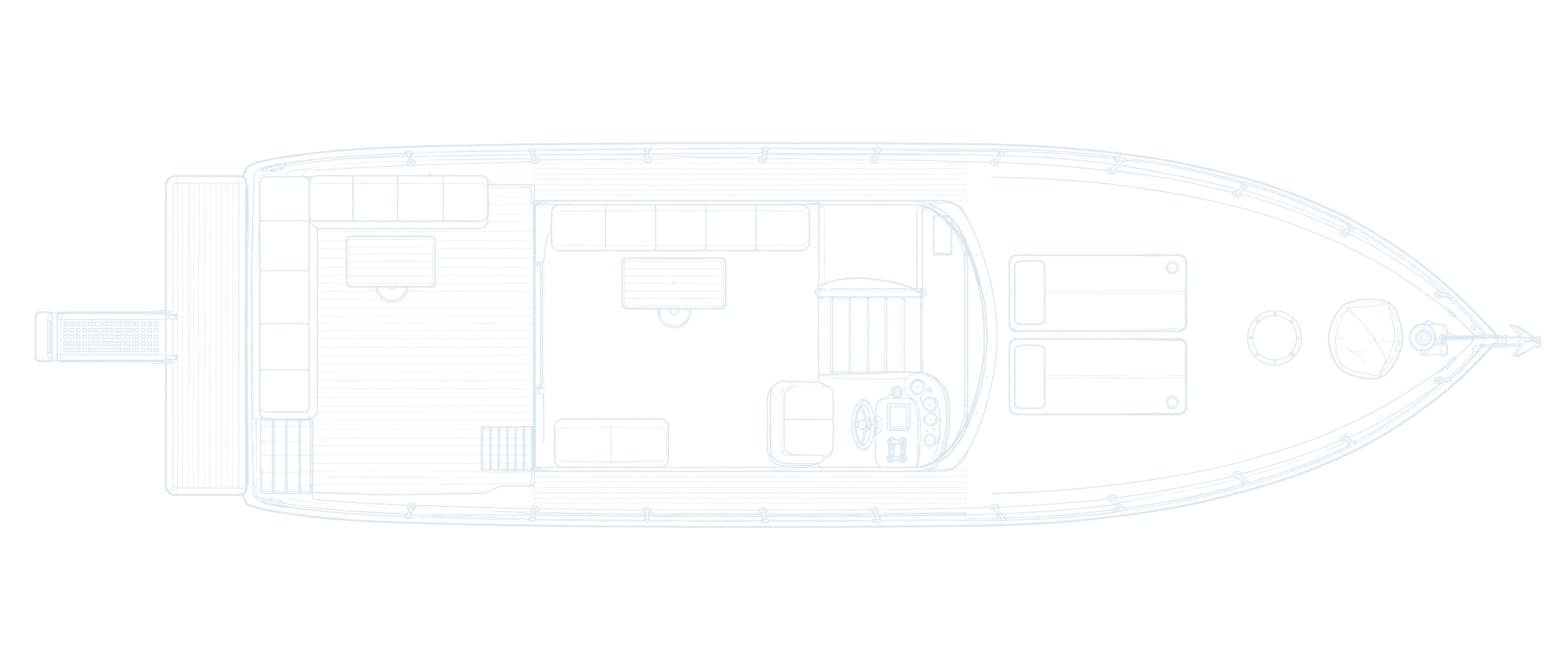 Main deck plan of SIMONA, seen from above